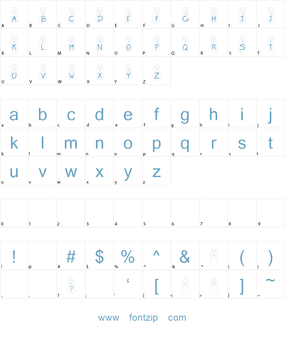 KR Irish Spudman Font Character
